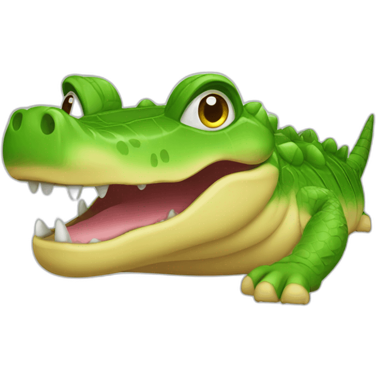 Chat sur crocodile emoji