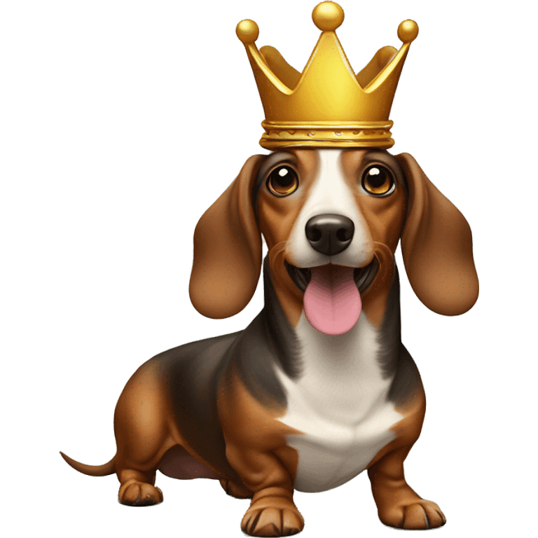 sausage dog with crown emoji