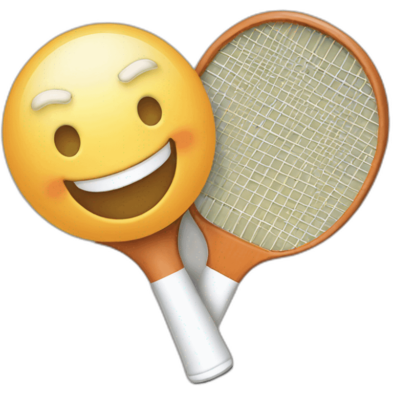 table Tennis racket Witz a smile emoji