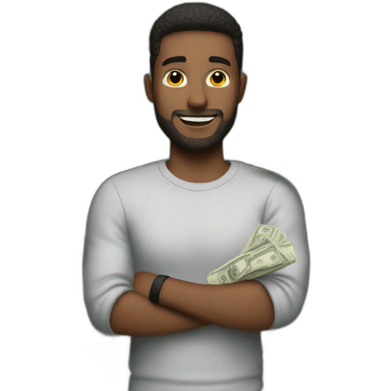 guy having a lot of money in hand emoji