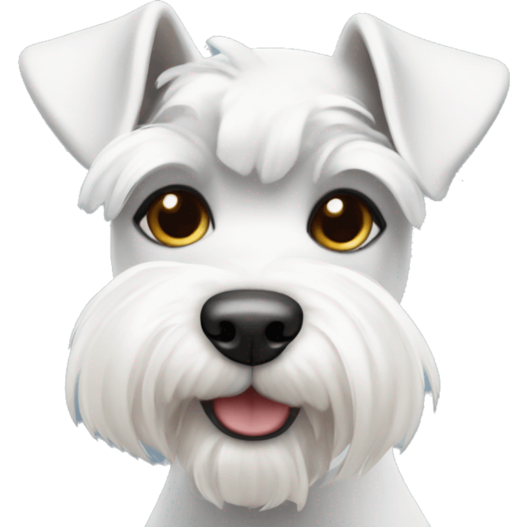 White mini schnauzer emoji