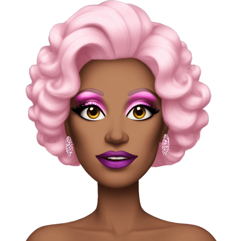 Drag queen all pink makeup  emoji