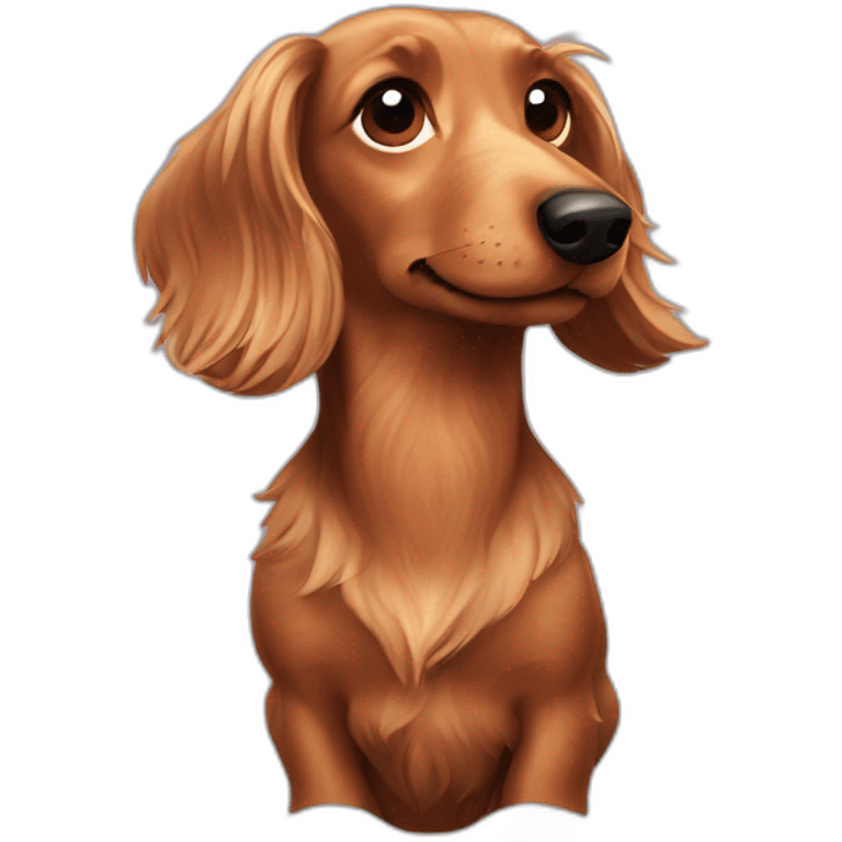 rough haired dachshund emoji