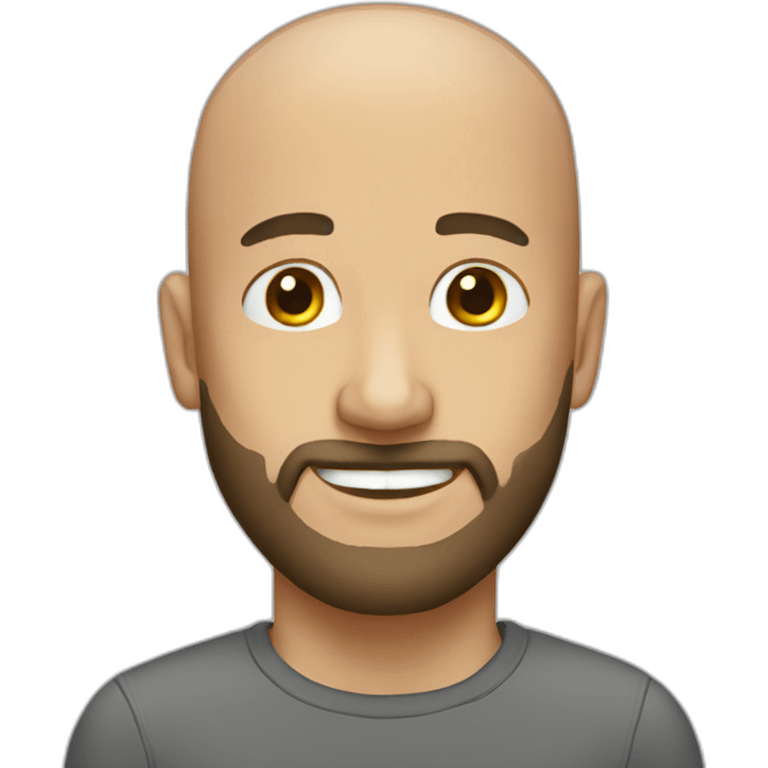 bald man with beard emoji