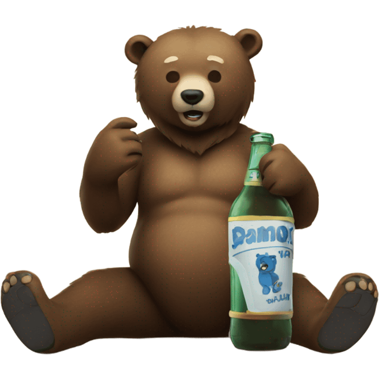 Drunk bear emoji