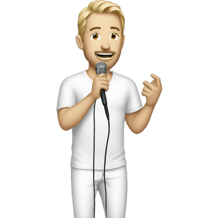 singer white man with microfone emoji