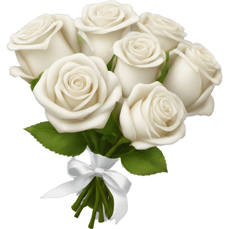 White rose bouquet  emoji