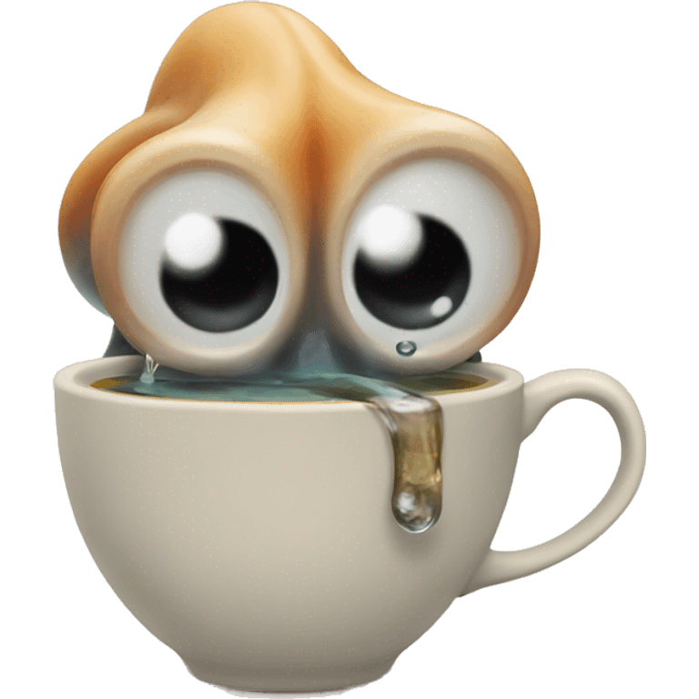 squid drinking tea emoji