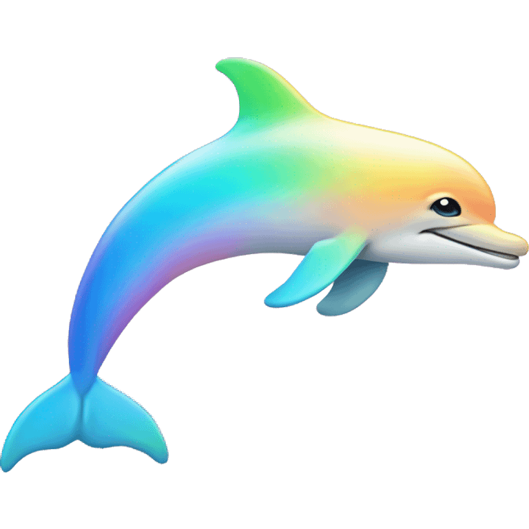 Iridescent pastel gradient dolphin emoji