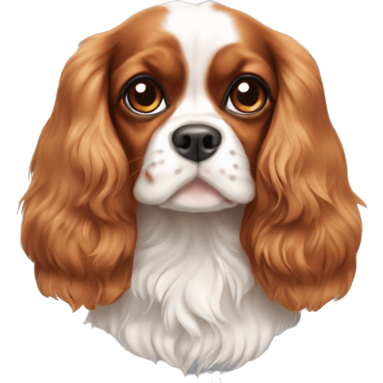 Cavalier King Charles spaniel with big ears  emoji