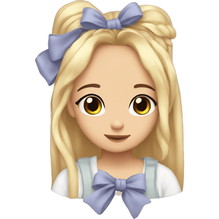 Aesthetic bow cute emoji