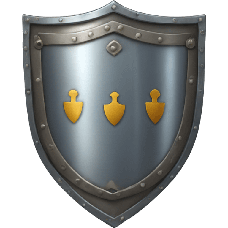 Iron shield with ribbon scroll  emoji