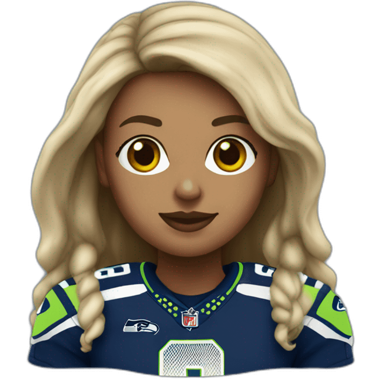 seahawks fan female emoji