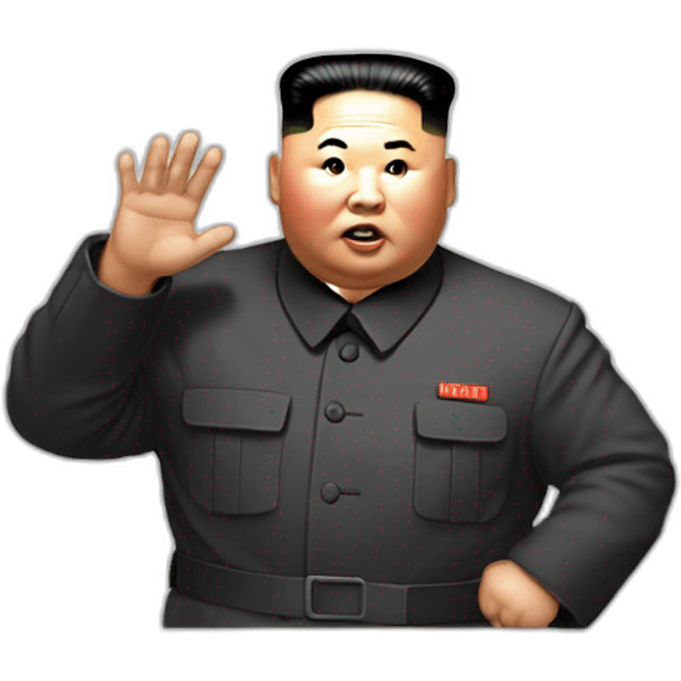 Kim Jong faisant un signe jul emoji