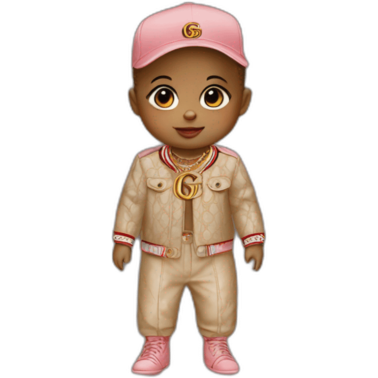 baby dressed in gucci emoji