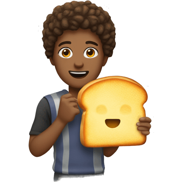 Me holding grilled cheese sandwich  emoji