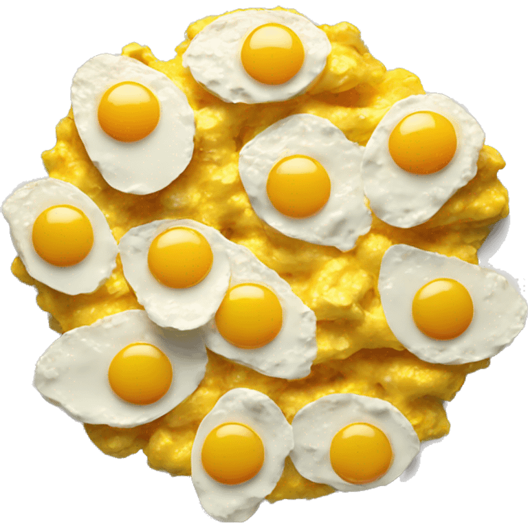 Scrambled eggs on a white plate emoji