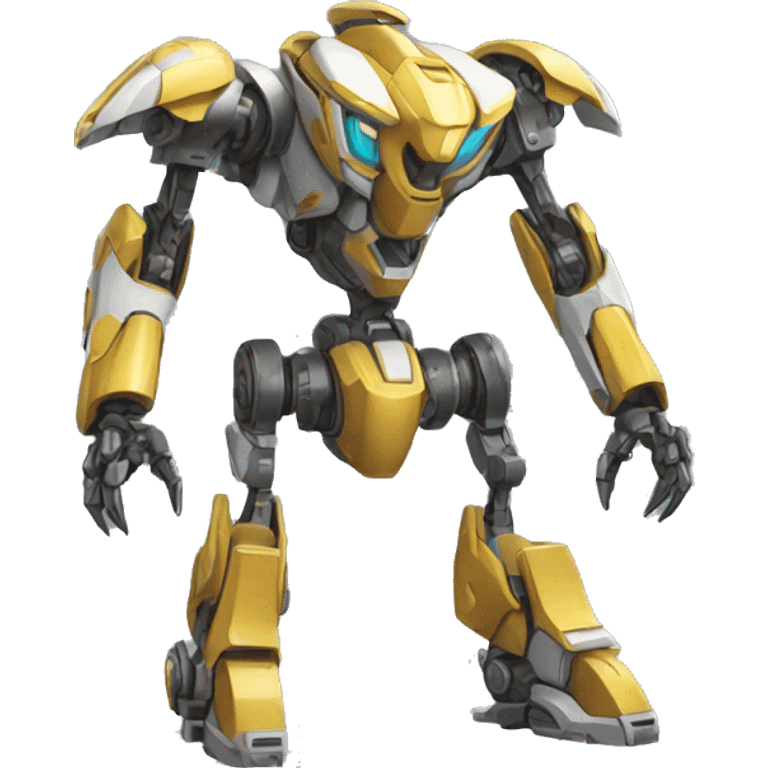 Futuristic mechanical medabot-lombax-mecha full body emoji