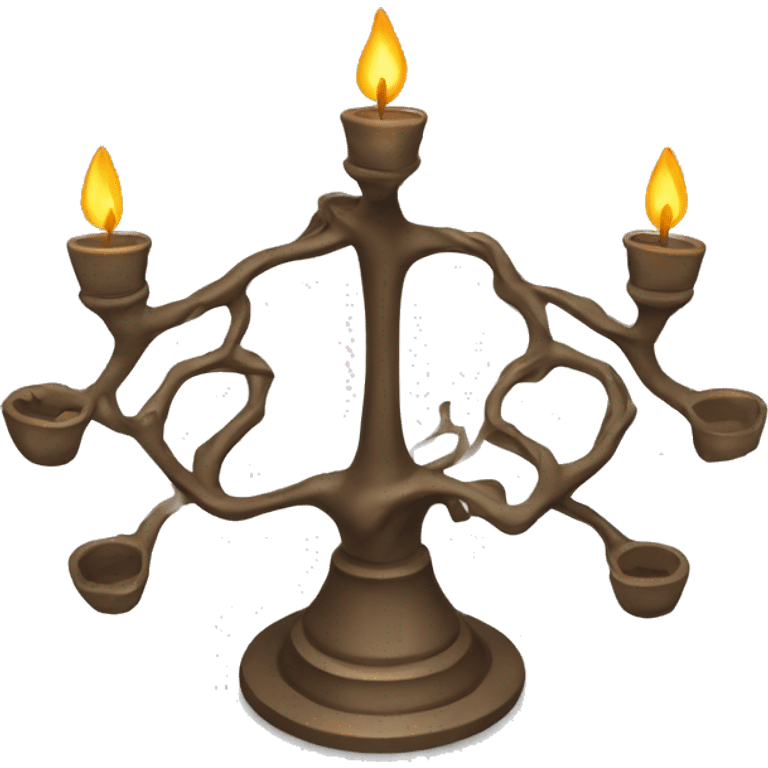 seven-branched candlestick, symbol emoji