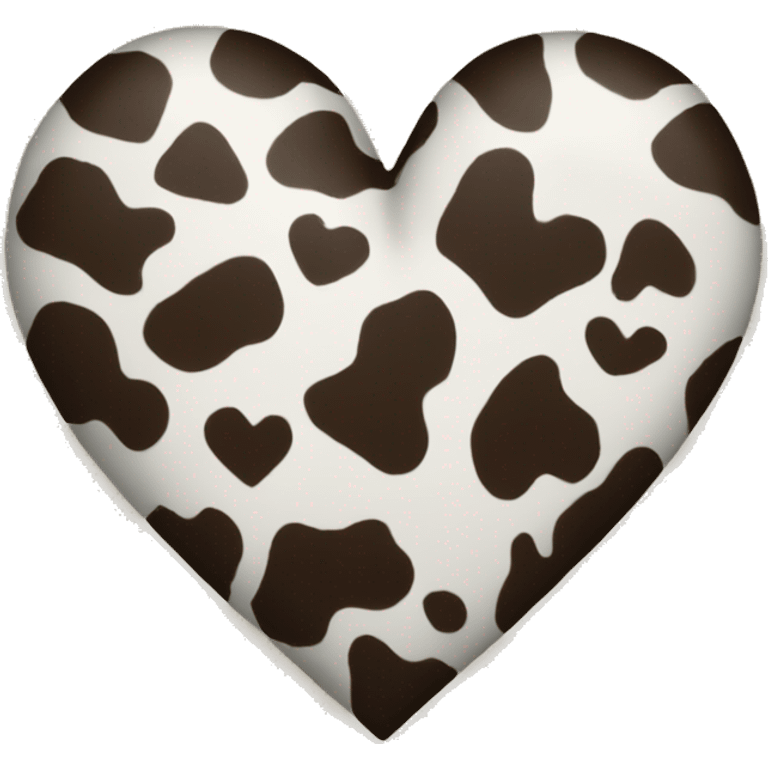 Cowprint heart emoji