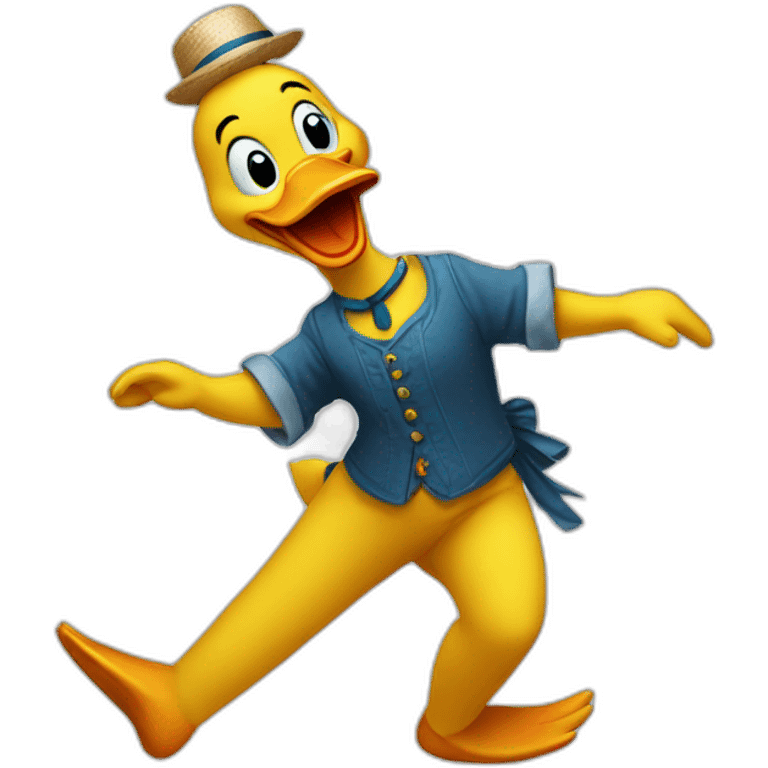 Dancing-duck-with-musik emoji