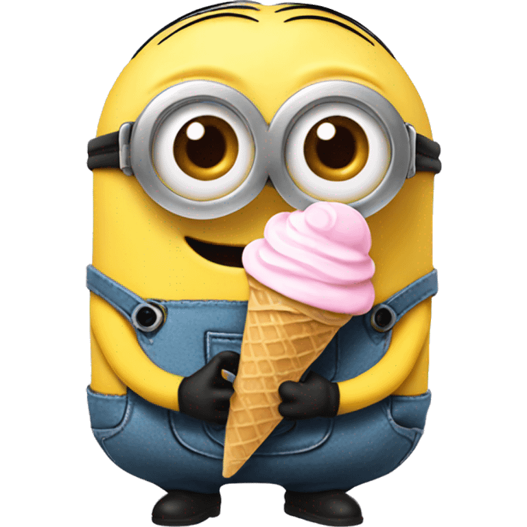 Minion eating ice cream  emoji