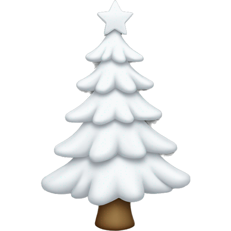 Christmas white tree emoji