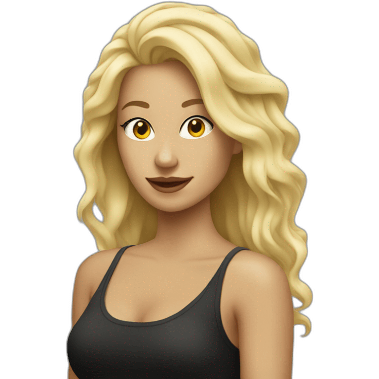 blonde woman at a music concert emoji