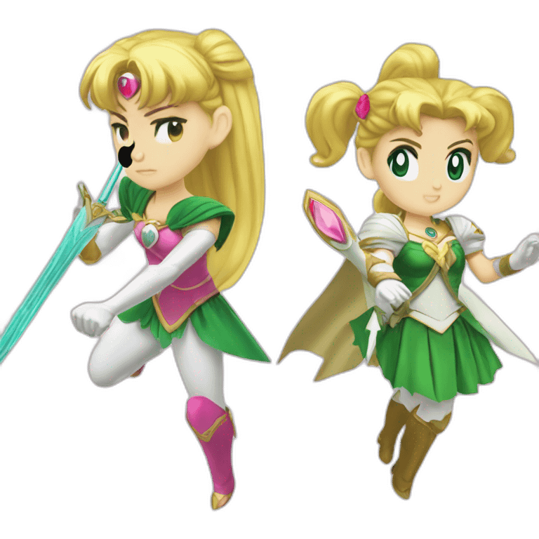 Sailormoon vs Princess Zelda emoji