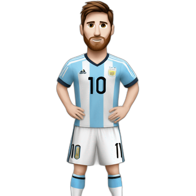 Messi with argentina's shirt emoji