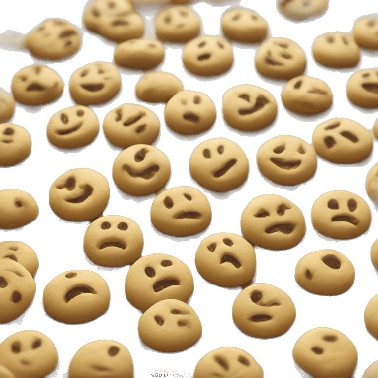 Realistic flour cookie dough rolled out onto kitchen counter emoji