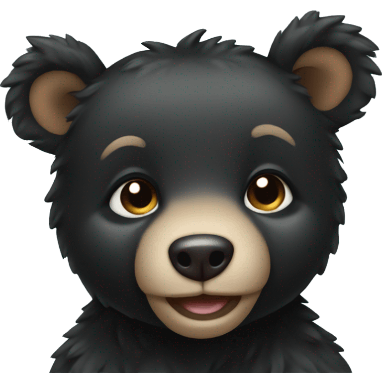 baby black bear emoji