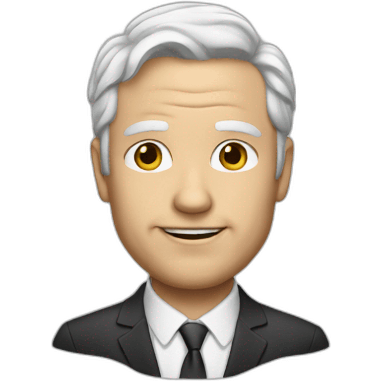 white man 40 years in suit emoji