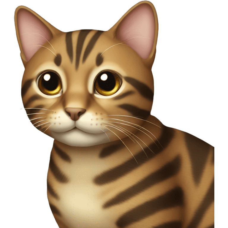 Brown striped cat emoji