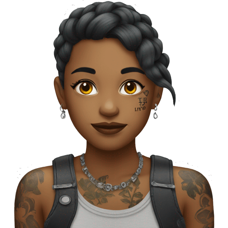 Girl with tattoos  emoji