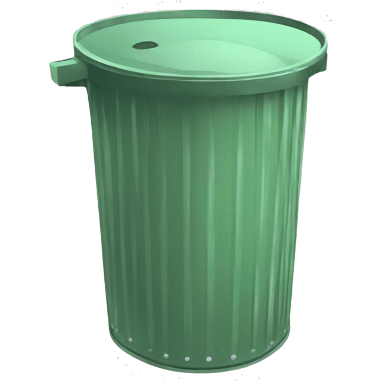 light Green Metal Trash Can emoji