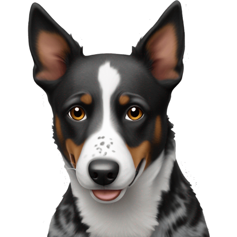 Black and White Australian Cattle Dog emoji