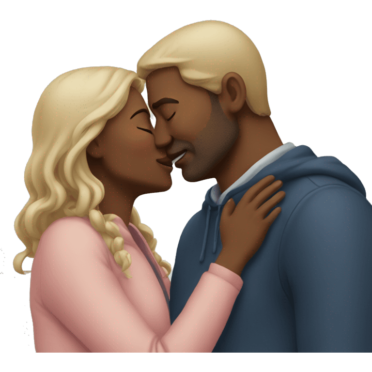 Two people kissing emoji