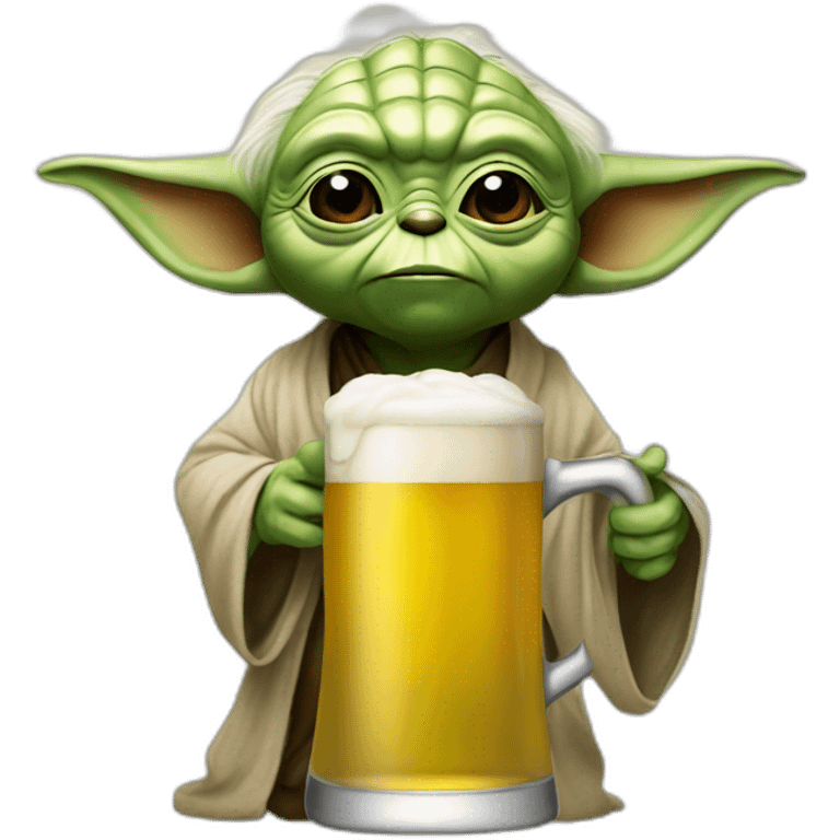 yoda drink beer emoji