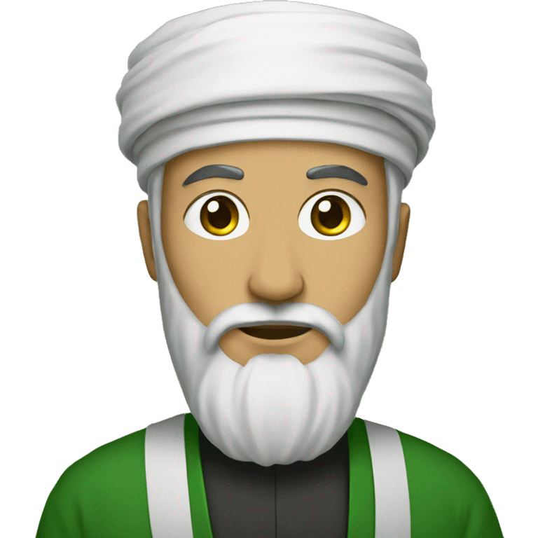 islamic scholar with green headwear emoji