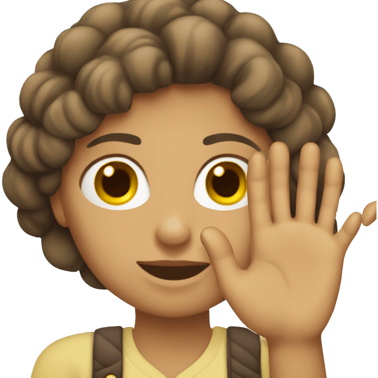 mujer con la mano arriba emoji