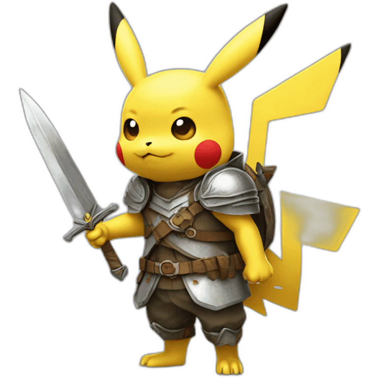 pikachu avec armur de chevalier emoji