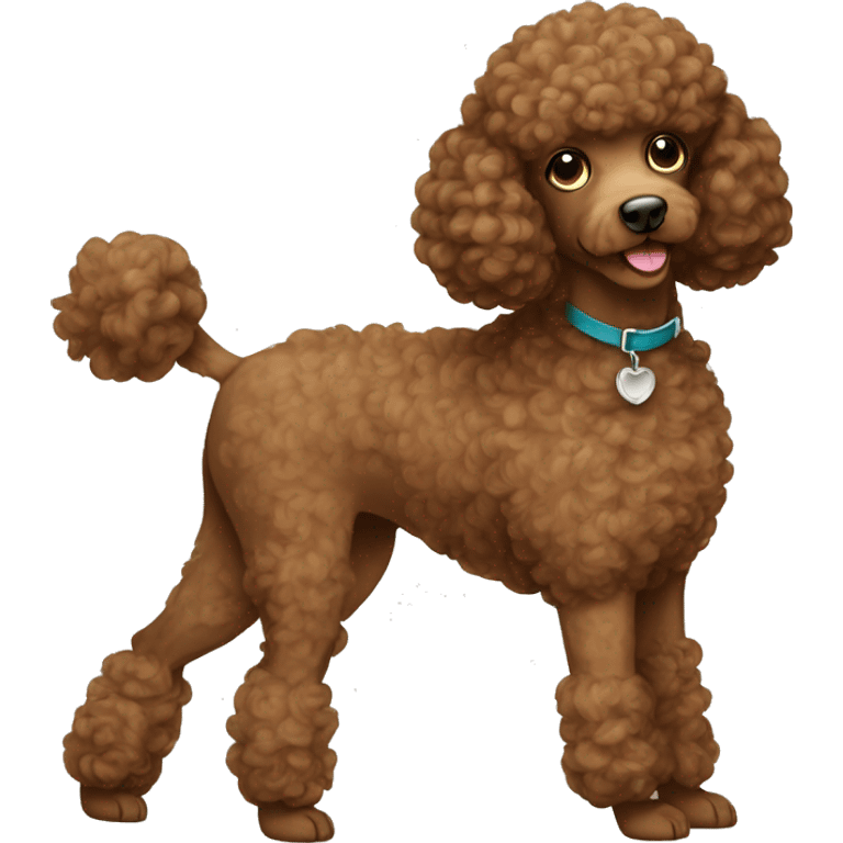 curly hair-poodle-brown emoji