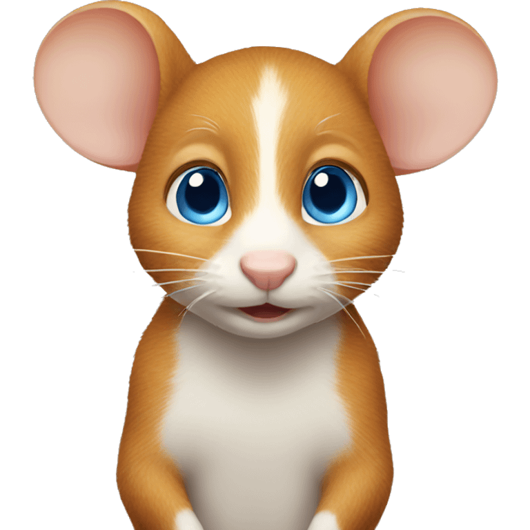 Ginger mouse with blue eyes  emoji