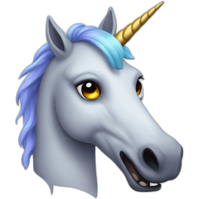 evil unicorn emoji