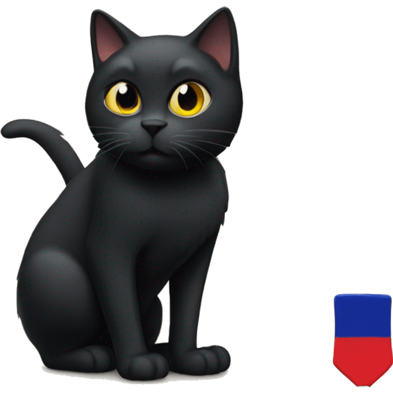 Black cat invading France  emoji