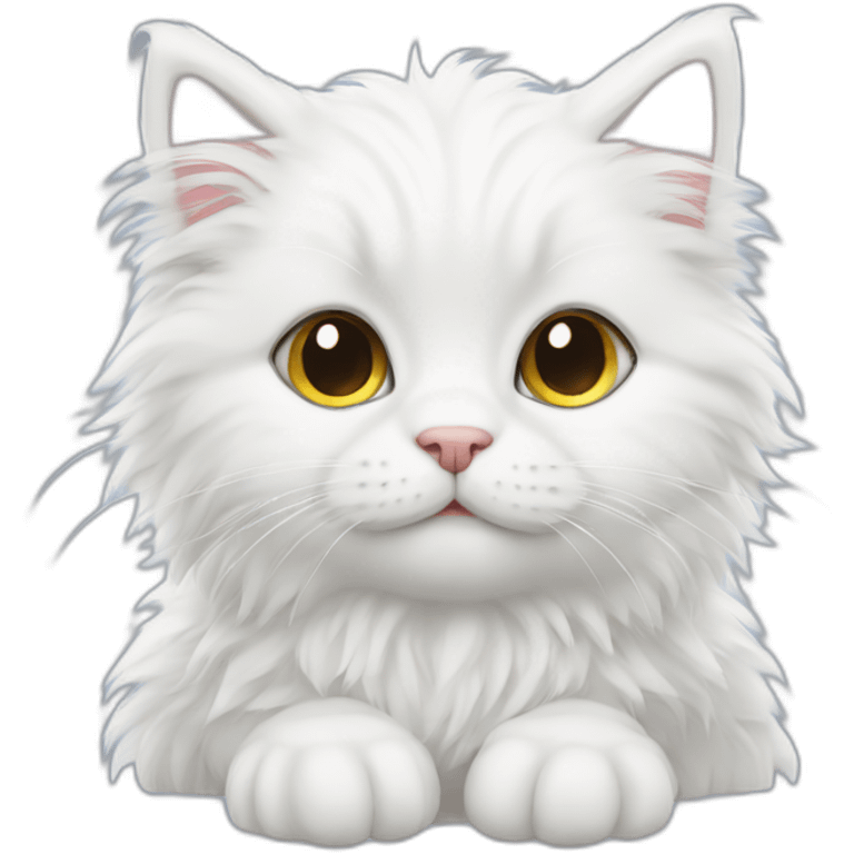 white fluffy kitten emoji