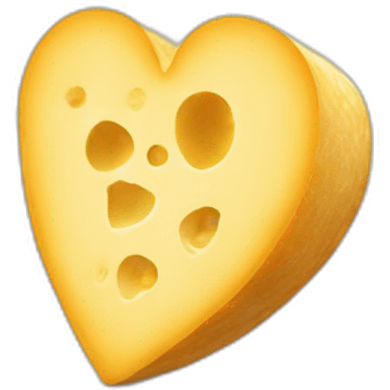 gouda cheese heart shape emoji