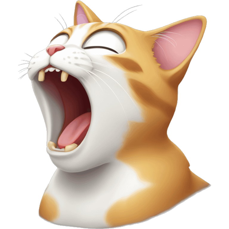 Cat yawning emoji