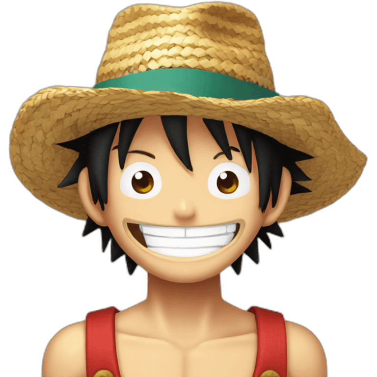 Monkey.d.luffy avec un chapeau de paille emoji